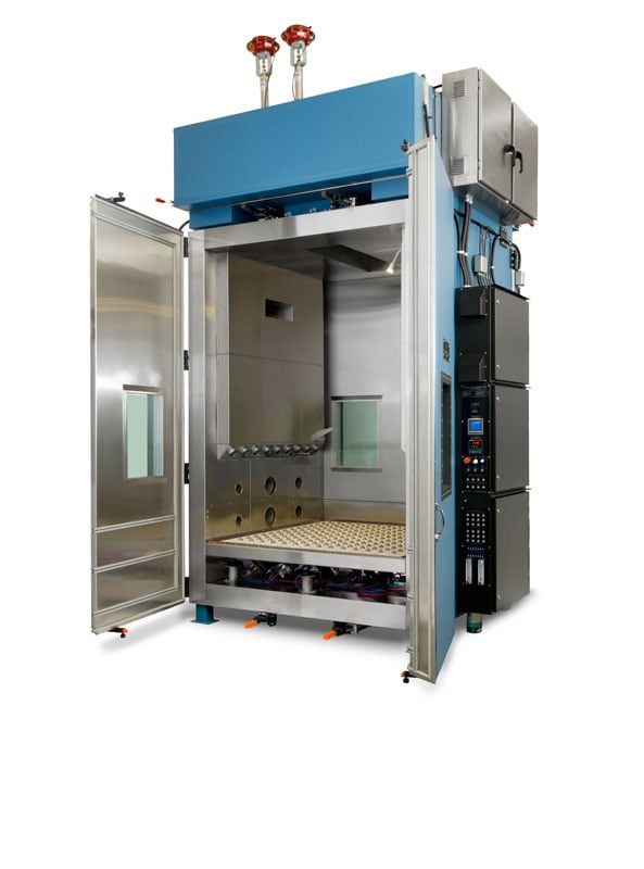 Hanse VTC-25 HALT/HASS chamber in a custom configuration with a 60 × 60 in (1,524 × 1,524 mm) vibration table